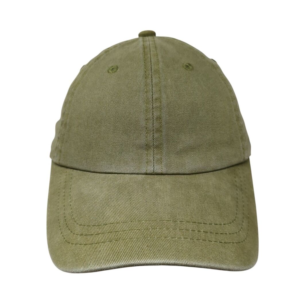 Unbranded Slideback Hat Green One Size Adjustable Blank 6 Panel Outdoor
